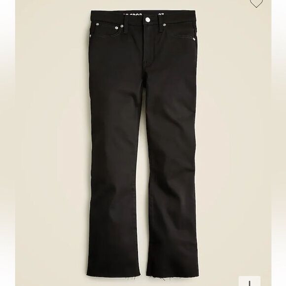 J. Crew 9” Demi-boot crop jean in Stay Black Wash. Size 34. NWT. - Picture 1 of 13